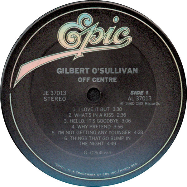 Gilbert O'Sullivan - Off Centre (LP, Album)