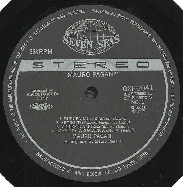 Mauro Pagani - Mauro Pagani (LP, Album)
