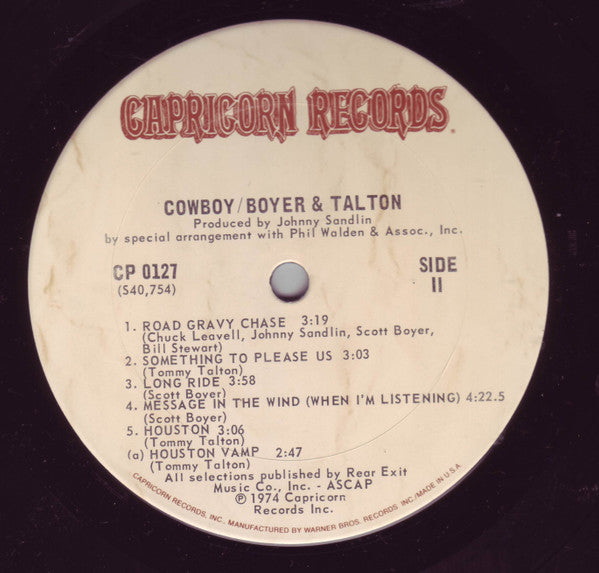 Cowboy (6) - Boyer & Talton (LP, Album)