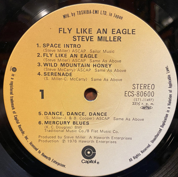 Steve Miller Band - Fly Like An Eagle (LP, Album)