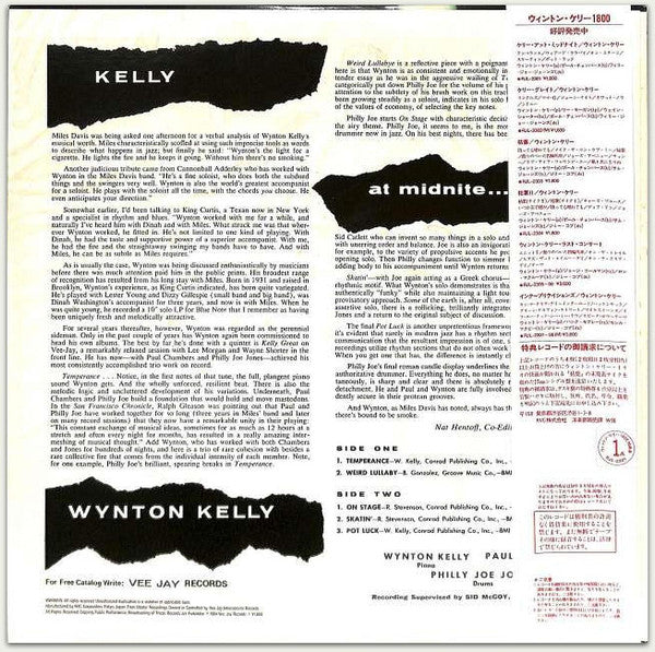 Wynton Kelly - Kelly At Midnite (LP, Album, Ltd, RE)