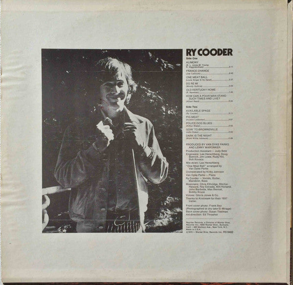 Ry Cooder - Ry Cooder (LP, Album, RE, Win)