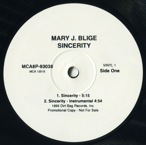Mary J. Blige - Sincerity (2x12"", Promo)