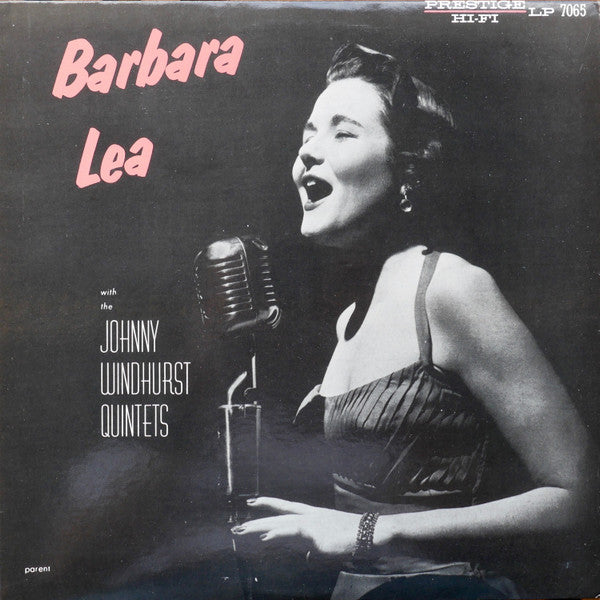 Barbara Lea - Barbara Lea With The Johnny Windhurst Quintets(LP, Al...