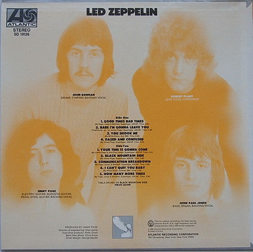 Led Zeppelin - Led Zeppelin (LP, Album, RE, Mon)