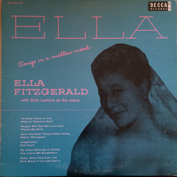 Ella Fitzgerald - Ella - Songs In A Mellow Mood(LP, Album, Mono, RE)