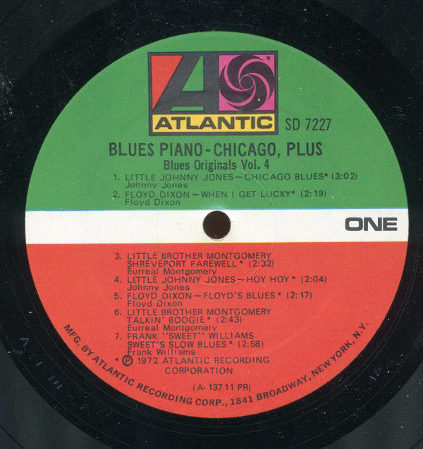 Various - Blues Piano - Chicago Plus (LP, Album, Comp, Mono, Pre)