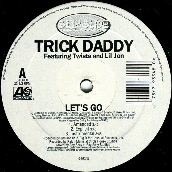 Trick Daddy - Let's Go / Down Wit Da South (12"")