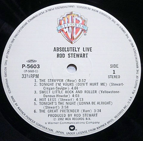 Rod Stewart - Absolutely Live (2xLP, Album, Gat)