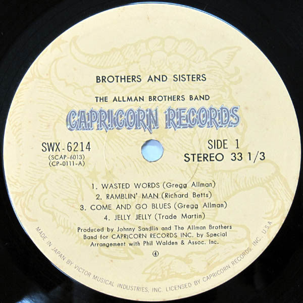 The Allman Brothers Band - Brothers And Sisters (LP, Album, RE, Gat)