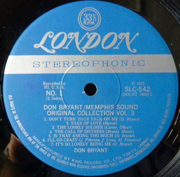 Don Bryant - Memphis Sounds Original Collection Vol. 3 (LP, Comp)