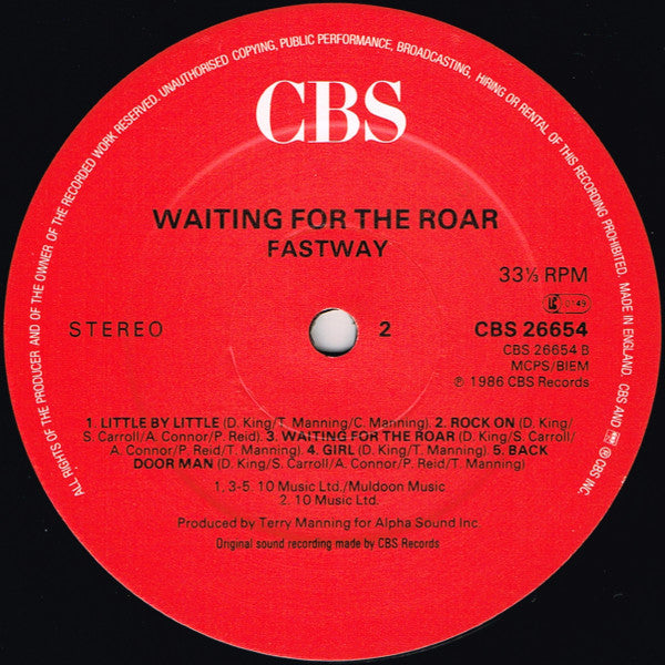 Fastway (2) - Waiting For The Roar (LP, Album)