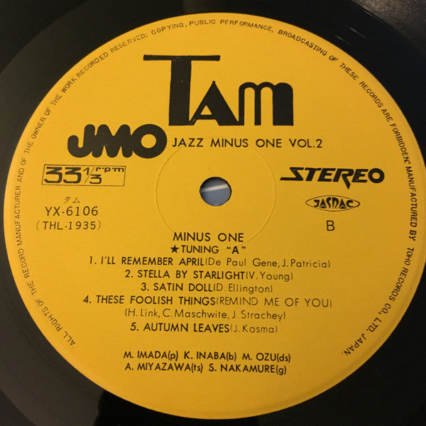 JMO (4) - Jazz Minus One Vol.2 (LP, Album)