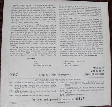 Paul Bley - Introducing Paul Bley(LP, Album, Mono, Ltd, RE)