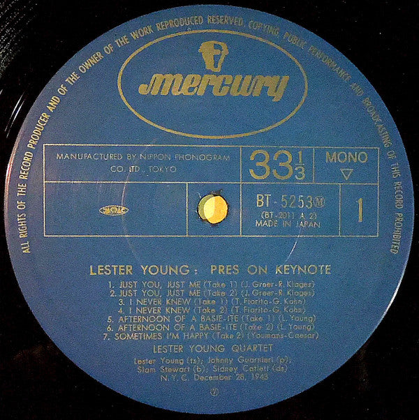 Lester Young - Pres On Keynote (LP, Comp)