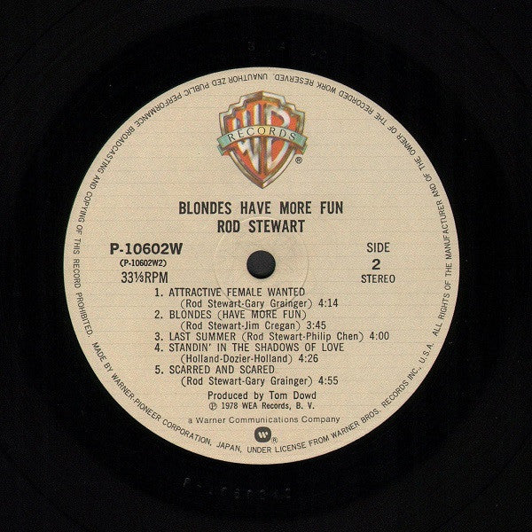 Rod Stewart - Blondes Have More Fun (LP, Album, Gat)