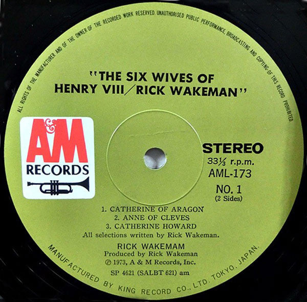 Rick Wakeman - The Six Wives Of Henry VIII (LP, Album, RP, Gat)