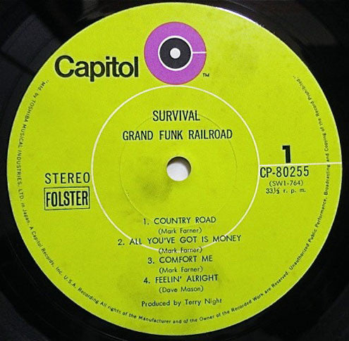 Grand Funk* - Survival (LP, Album)