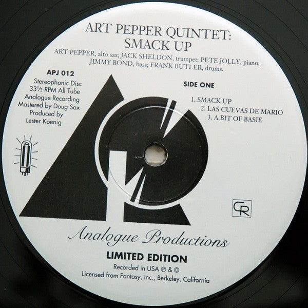 Art Pepper Quintet - Smack Up (LP, Album, Ltd, Num, RE, 180)