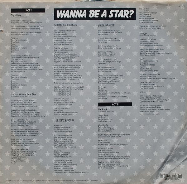 Chilliwack - Wanna Be A Star (LP, Album)