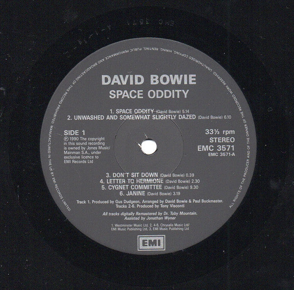 David Bowie - Space Oddity (LP, Album, RE, RM, Gat)