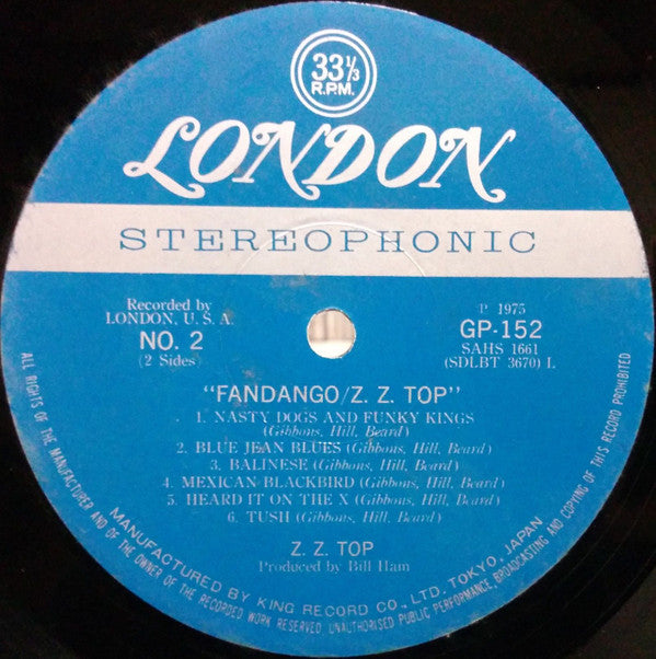 ZZ Top - Fandango! (LP, Album)