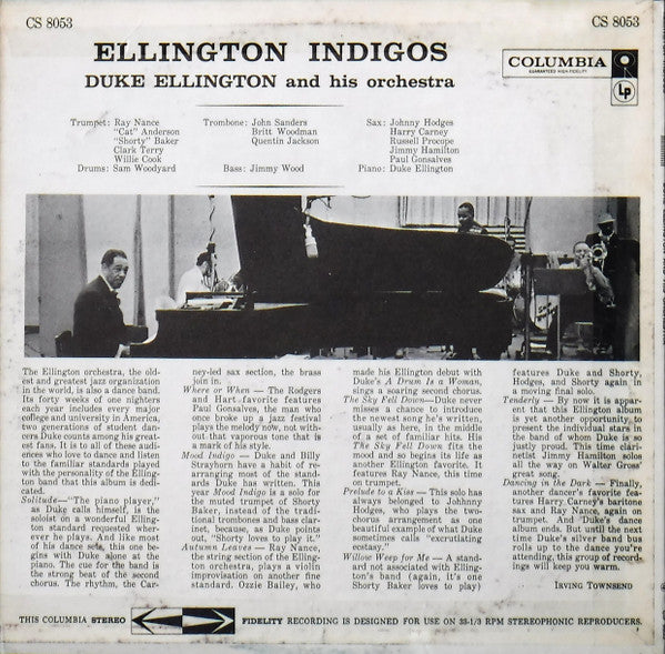 Duke Ellington And His Orchestra - Ellington Indigos(LP, Album, RE,...