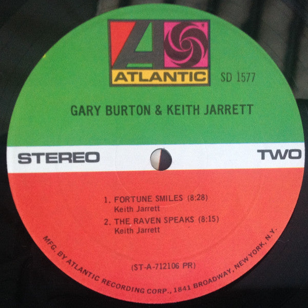 Gary Burton - Gary Burton & Keith Jarrett(LP, Album, PR-)