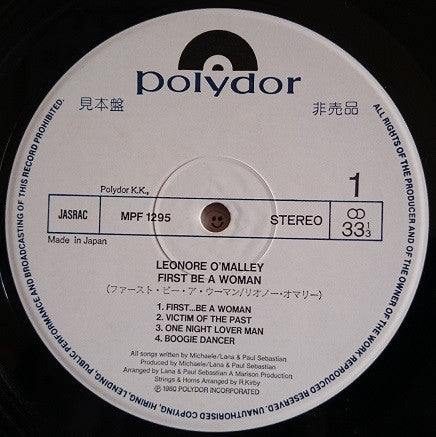 Leonore O'Malley* - First Be A Woman (LP, Album, Promo)