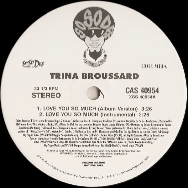 Trina Broussard - Love You So Much (12"", Promo)