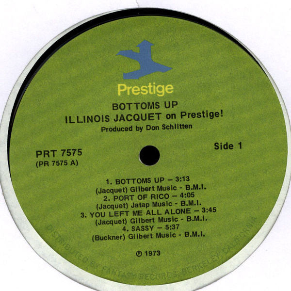 Illinois Jacquet - Bottoms Up - Illinois Jacquet On Prestige!(LP, A...