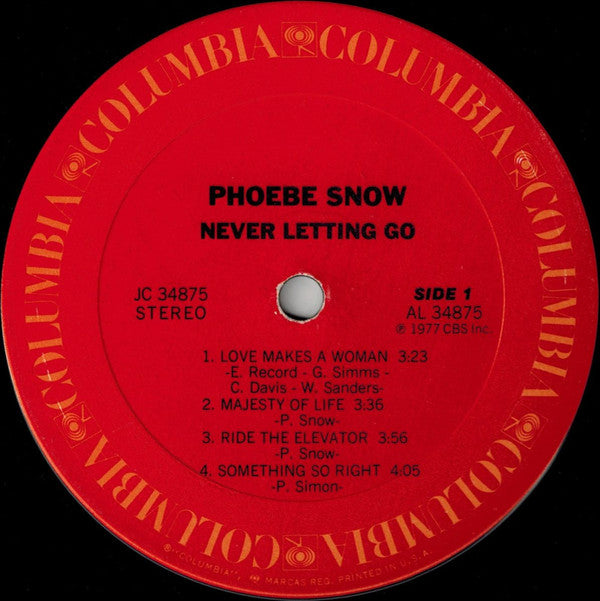 Phoebe Snow - Never Letting Go (LP, Album, San)