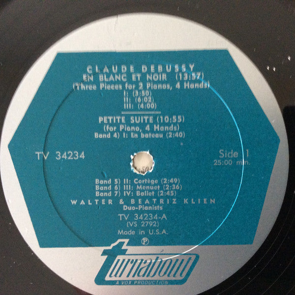 Claude Debussy - Petite Suite / En Blanc Et Noir / ""Dolly"" Suite(LP)