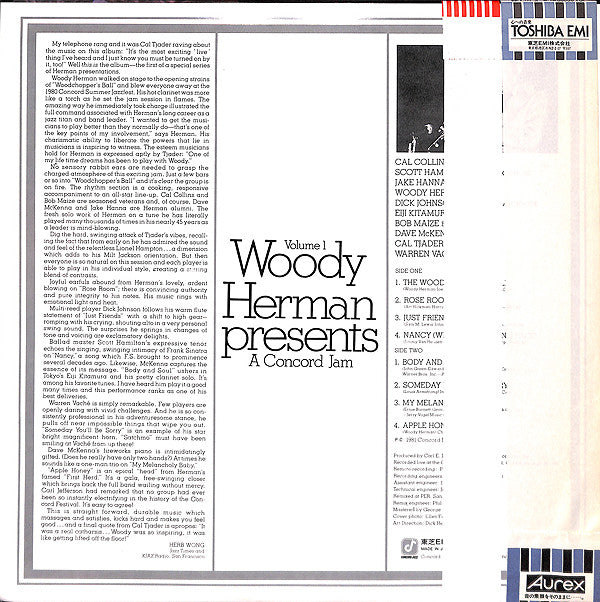 Woody Herman - Presents A Concord Jam Volume 1 (LP, Album)
