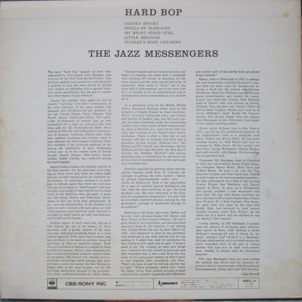 The Jazz Messengers* - Hard Bop (LP, Album, Mono, RE)