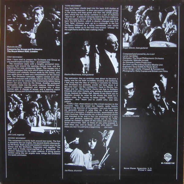 Deep Purple - Concerto For Group And Orchestra(LP, Album, RE)