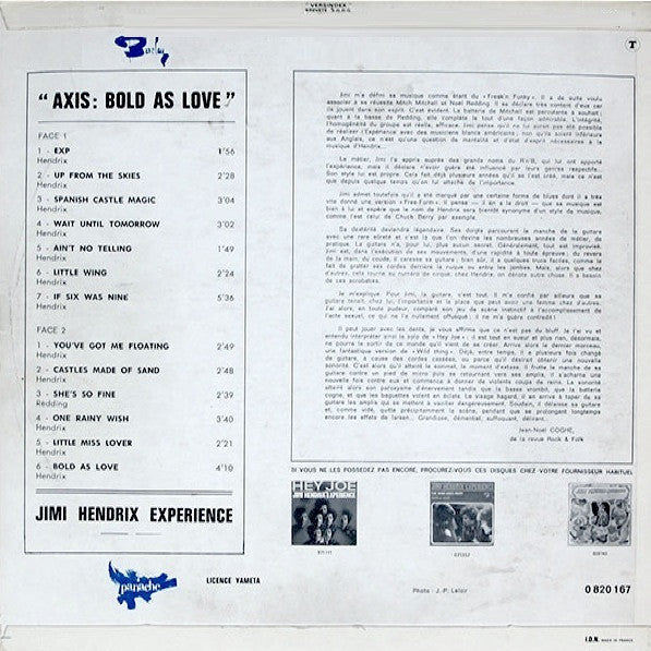 Jimi Hendrix Experience* - Axis: Bold As Love (LP, Album)