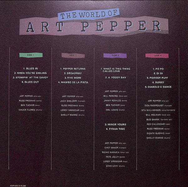 Art Pepper - The World Of Art Pepper (2xLP, Comp)