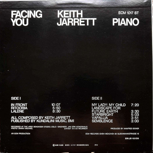 Keith Jarrett - Facing You (LP, Album)