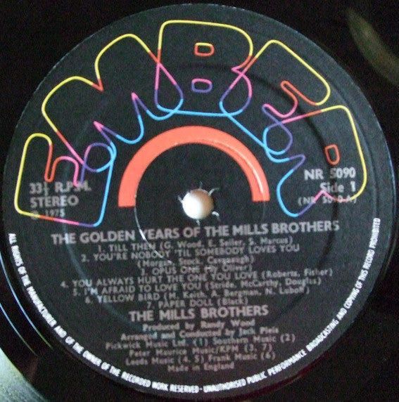 The Mills Brothers - The Golden Years Of The Mills Brothers (LP, Comp)