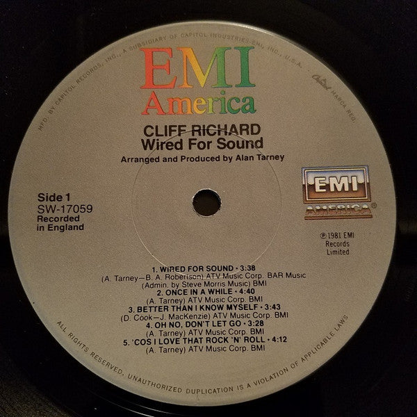Cliff Richard - Wired For Sound (LP, Album)