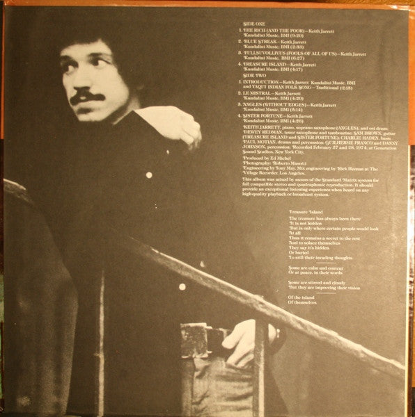 Keith Jarrett - Treasure Island (LP, Album, Quad, Gat)