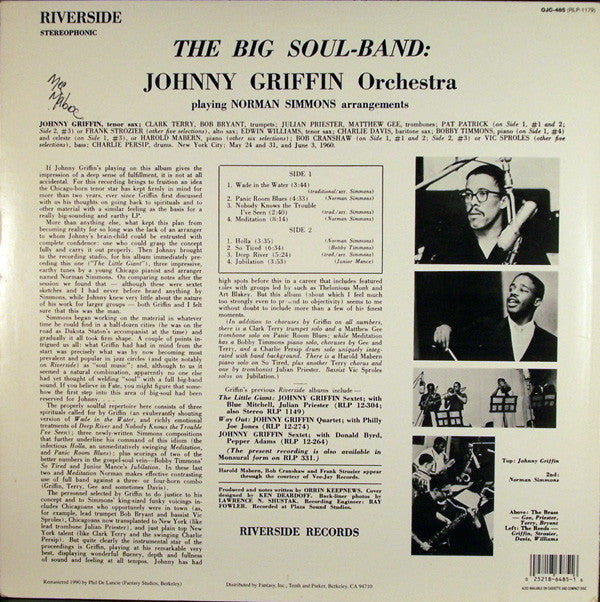 Johnny Griffin Orchestra* - The Big Soul-Band (LP, Album, RE, RM)