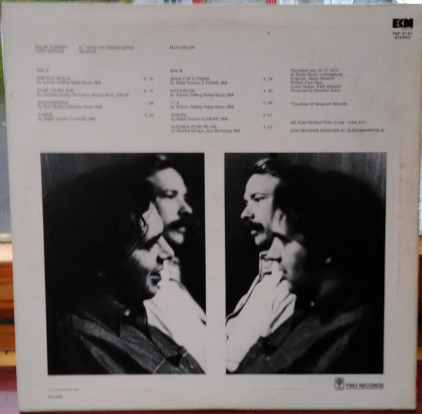 Ralph Towner, Gary Burton - Matchbook (LP, Album)