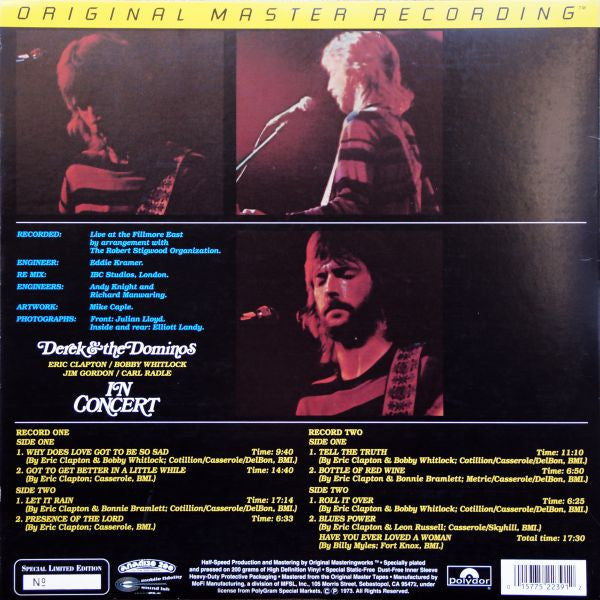Derek & The Dominos - In Concert (2xLP, Album, Ltd, Num, RE, RM)