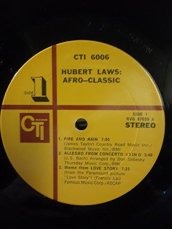 Hubert Laws - Afro-Classic (LP, Album)