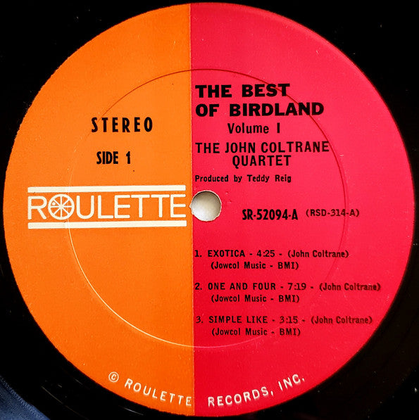 John Coltrane - The Best Of Birdland: Volume 1.(LP, Album)