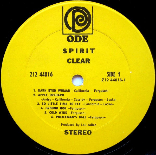 Spirit (8) - Clear (LP, Album, San)