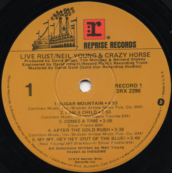 Neil Young & Crazy Horse - Live Rust (2xLP, Album, Win)