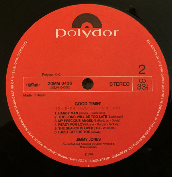 Jimmy Jones - Good Timin' (LP, Album, RE)